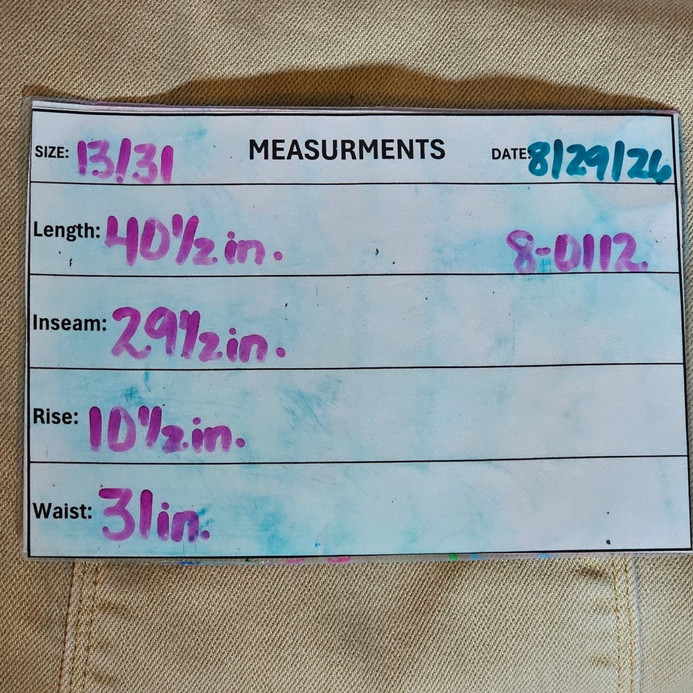 Judy Blue Womens Khaki Tan Garment Dyed Flare Jeans JB88504 13/31 Distressed - Picture 11 of 11